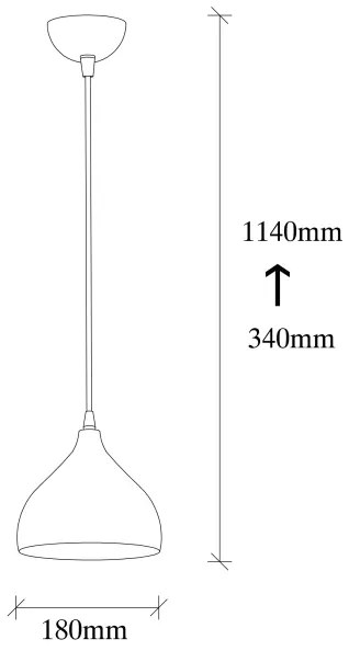 Lustră pe cablu TATTOO 1xE27/60W/230V