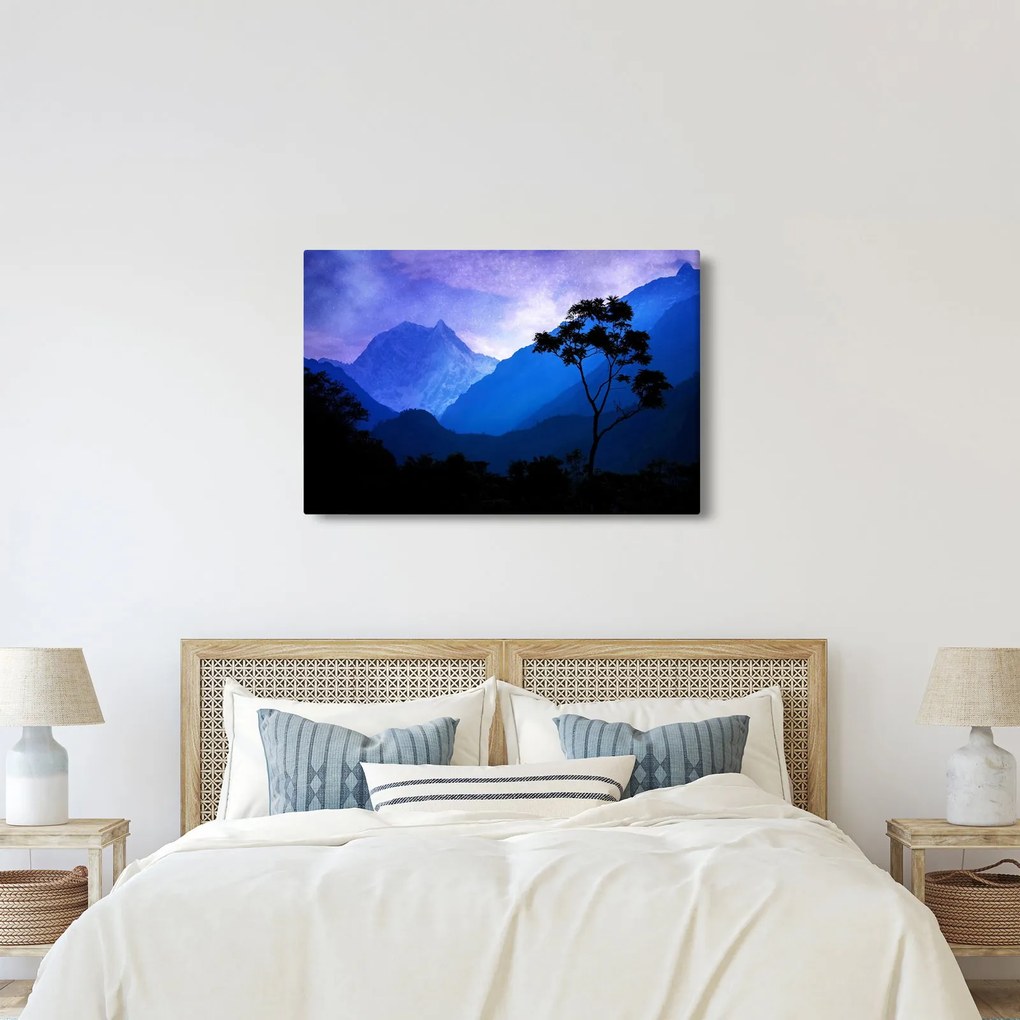 Tablou - Cerul de noapte din Nepal (90x60 cm)
