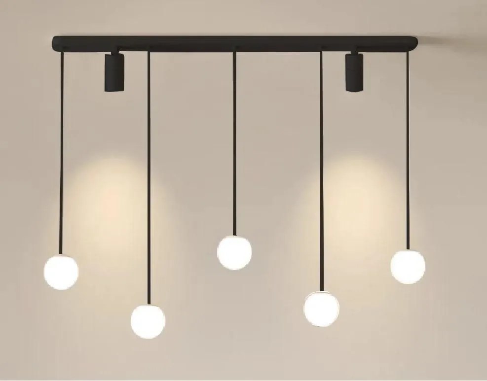 Lustra LED G4043-BK – 50W + 6W, Design Modern, cu Telecomandă și Lumină Reglabilă