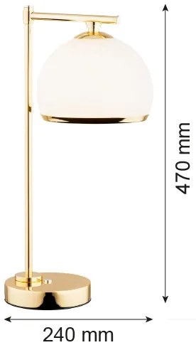 Lampă de masă MARBELLA 1xE27/15W/230V alamă Argon 8120