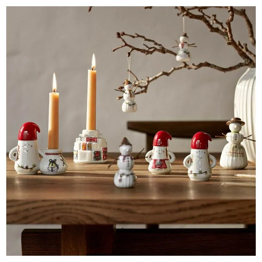 Sfeșnic din ceramică cu model de Crăciun Hammershøi Christmas Father Elf – Kähler Design
