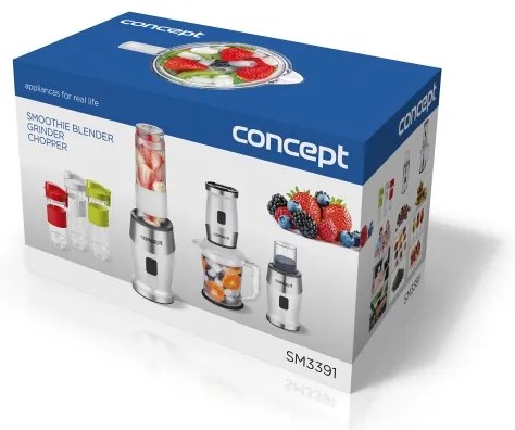 Blender cu accesorii Concept SM3391 700W/230V alb