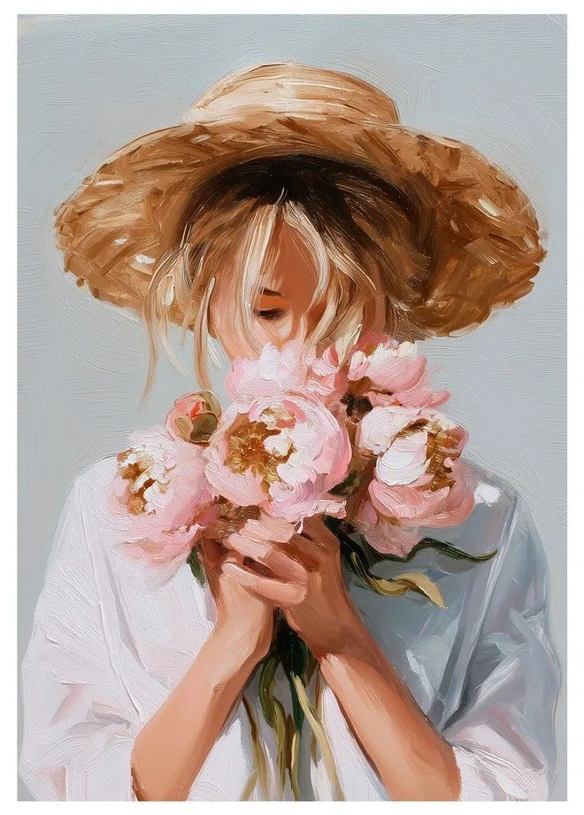 Tablou cu detalii pictate manual 70x100 cm Estelle – Styler