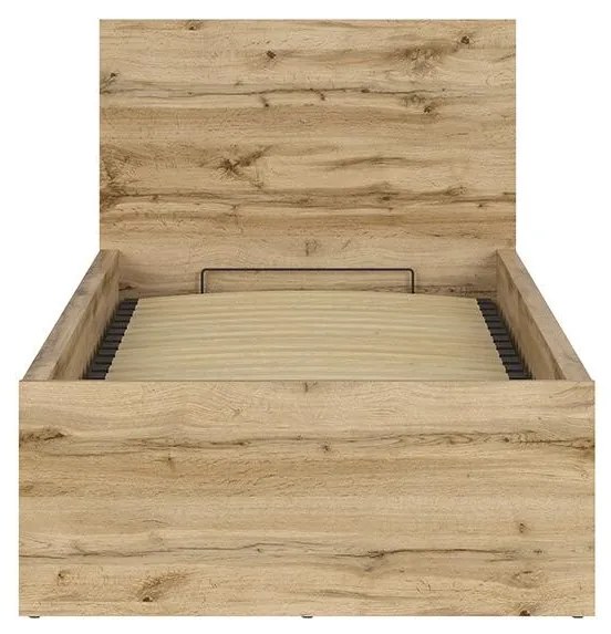 Pat de o persoană 90 cm Tetrix 15 (stejar wotan) (cu somieră) (cu sp. depozitare). 1098501
