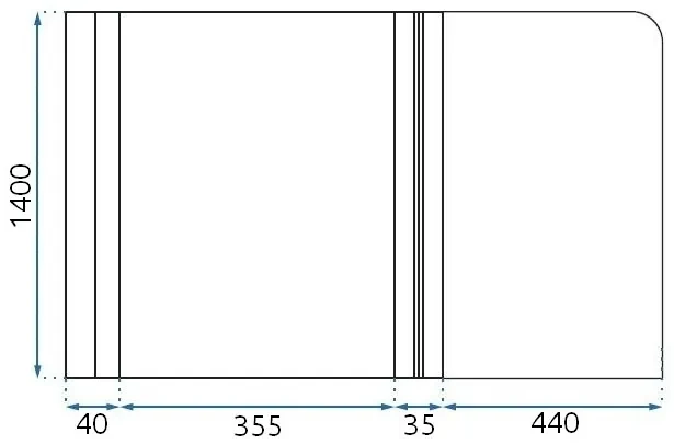 Paravan de cada Agat sticla securizata – 80×140 cm