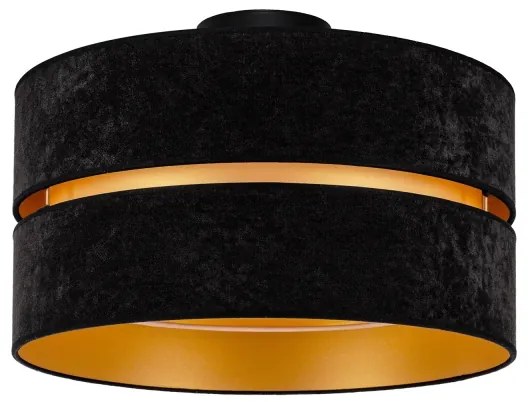 Plafonieră Duolla DUO 1xE27/40W/230V d. 40 cm negru/auriu