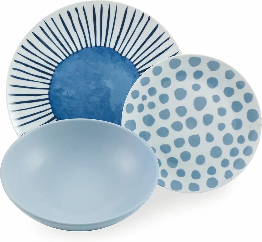 Set veselă din gresie și porțelan 18 piese Villa d´Este Marea