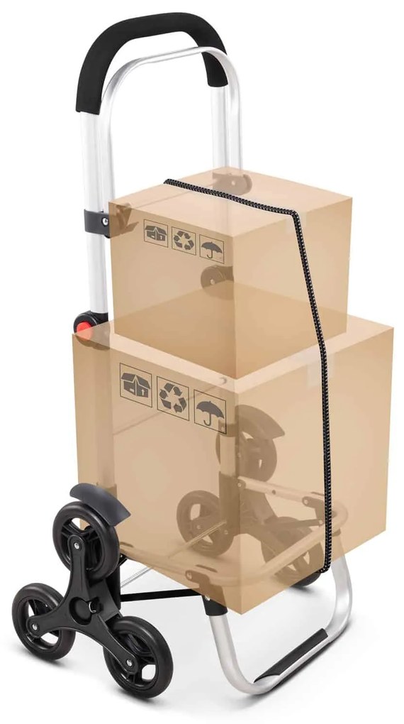 Deuba Coș de cumpărături cu roți - negru