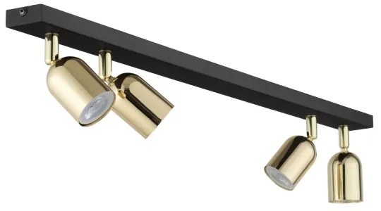 Spot LED TOP 4xGU10/10W/230V negru/auriu