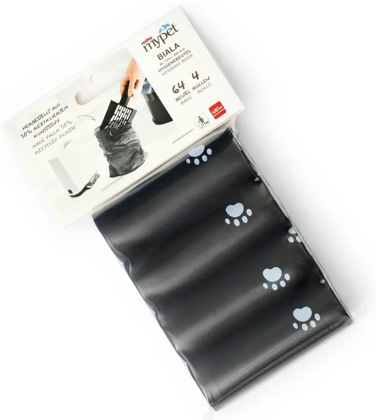 Set de saci pentru litieră pisici negru 4 buc. 11x18 cm Biala – Rotho