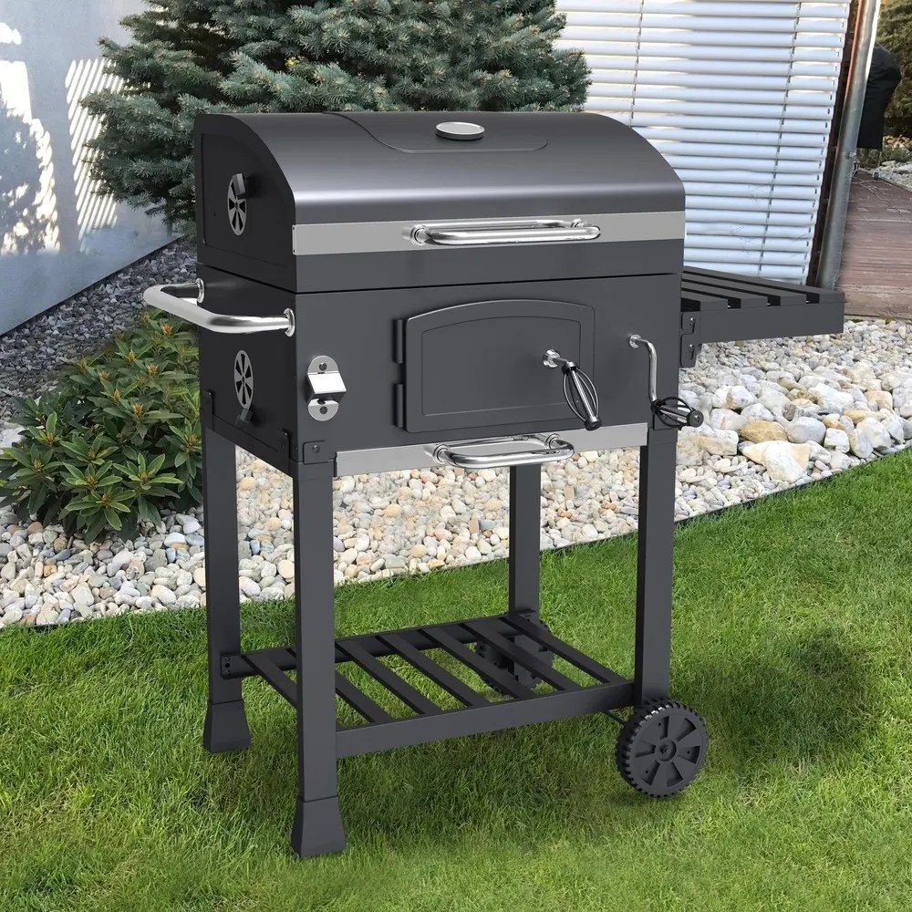 Grătar multifuncțional BBQ Avenberg GENIUS+grătar din fontă+plită+piatră pentru pizza