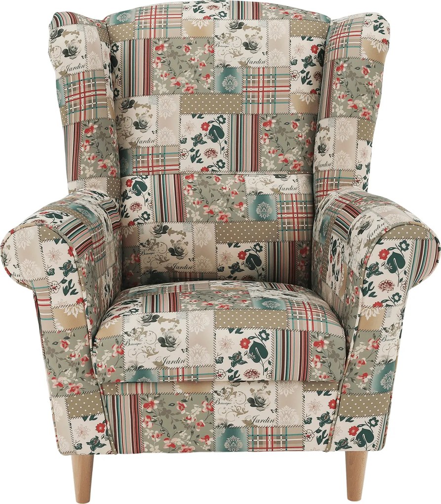Fotoliu, material textil în stilul patchwork viorica 1, CHARLOT