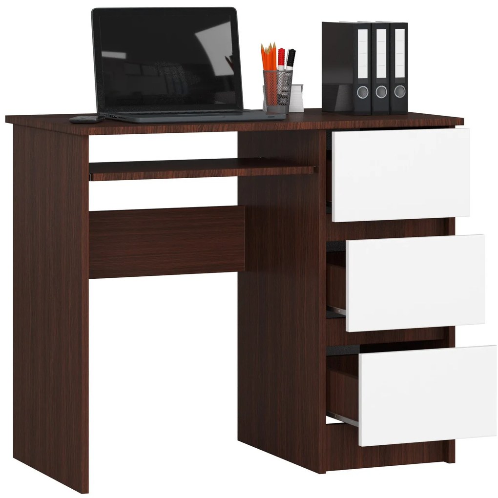 Masă PC Benicio (wenge + alb) (D). 1069030