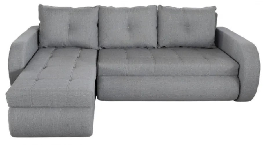 Coltar extensibil reversibil Siena Lux Grey 243x141x81 cm cu lada de depozitare