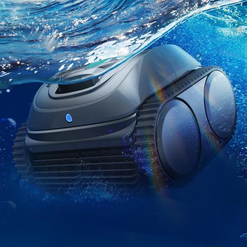 Robot curatare piscine fara fir Wybot C1, 65W, SMART, Pentru pana la 150 m², 4 moduri, Auto-parcare, Auto-revers, IPX8, Negru
