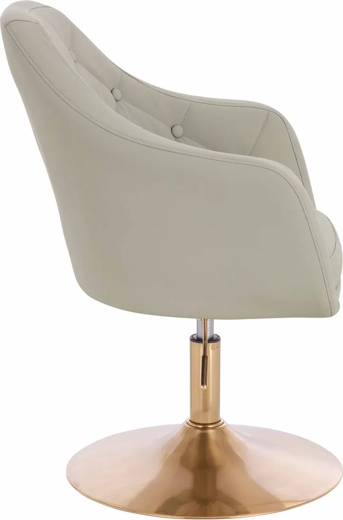 HR831N Scaun Culoare in Piele Ecologica Premium Soft cu Bază Aurie