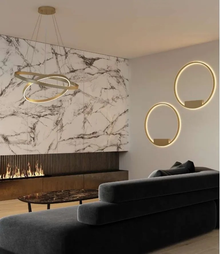 Aplica LED de perete design modern Rim alama 80cm, 3000K
