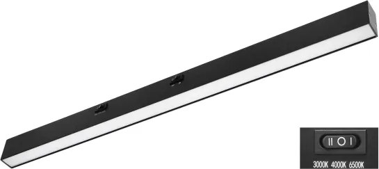 Top Light -LED Lampă sub dulap AXIS LED/15W/230V 3000/4000/6500K 60 cm neagră