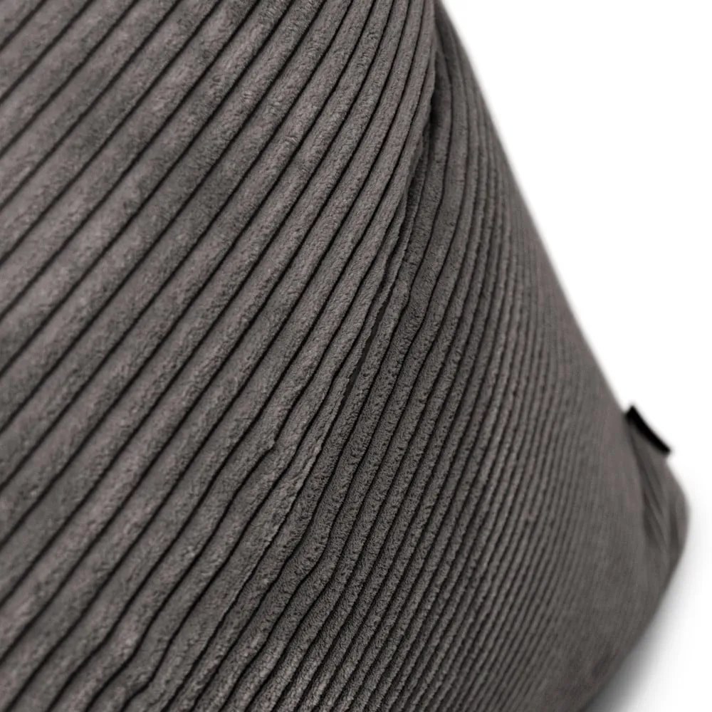 Fotoliu bean bag verde cu tapițerie din catifea reiată Razzmatazz – SLOWDOWN