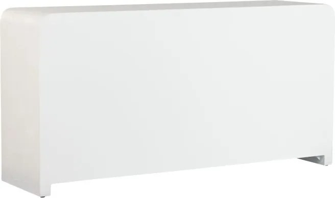 Bufet din lemn reciclat și beton decorativ, finisaj hormigón alb, 2 uși și 3 polițe, 160 x 45 x 80 cm, „Form"