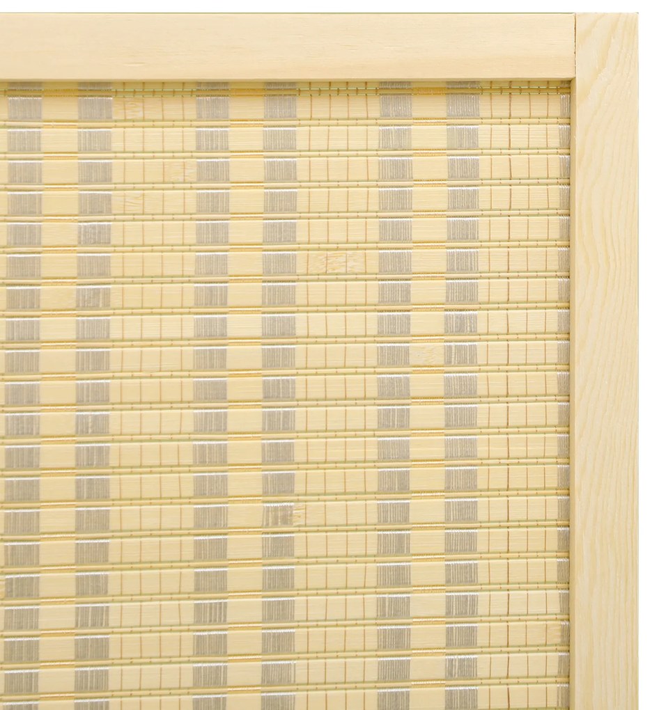 HOMCOM Paravan Decorativ 4 Panouri, 180x180 cm, Bambus Țesut Manual, Separator de Cameră Portabil, Design Natural | Aosom Romania