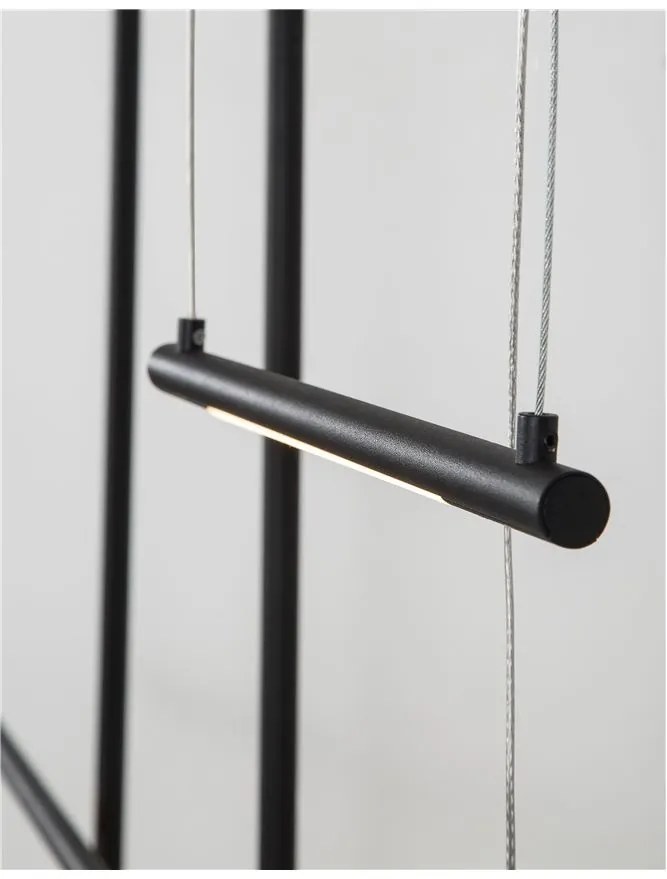 Lustra LED design liniar ELETTRA negru