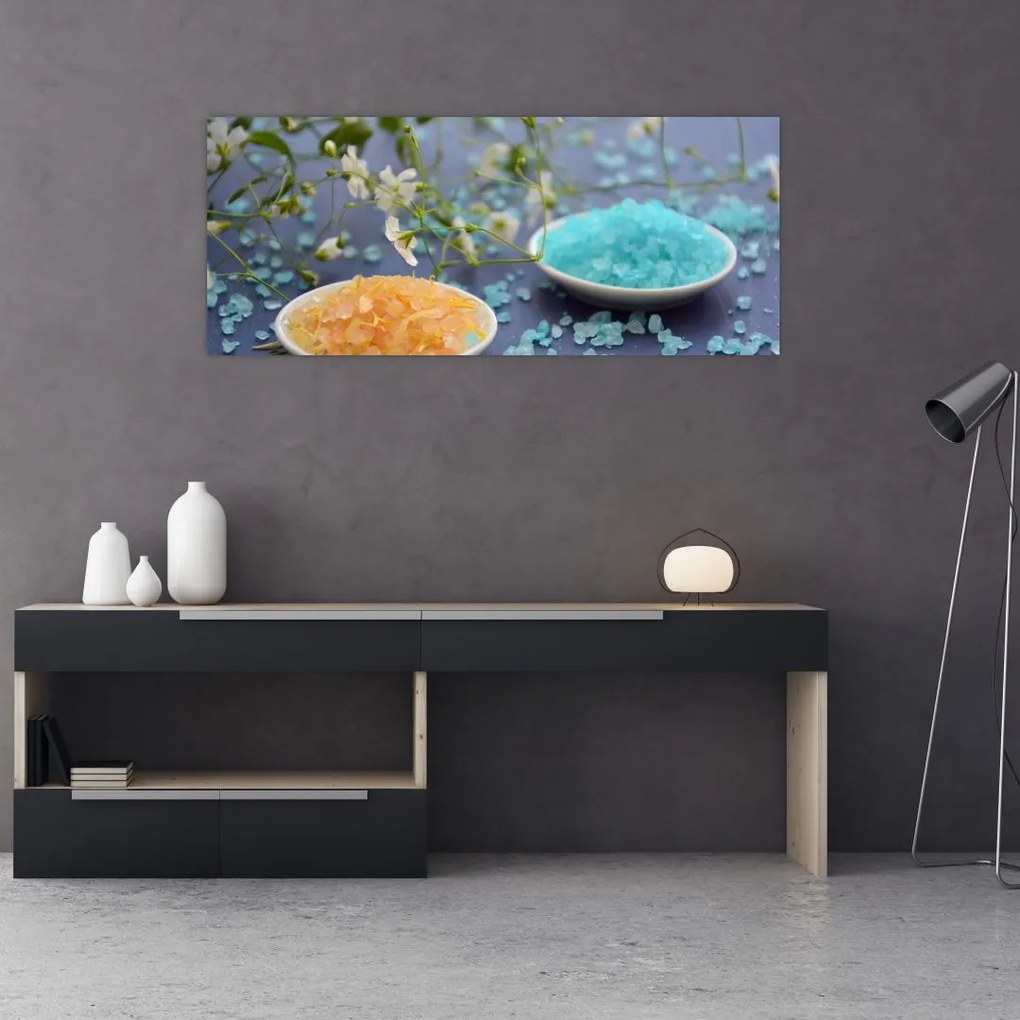 Tablou cu sarea de mare colorată (120x50 cm)