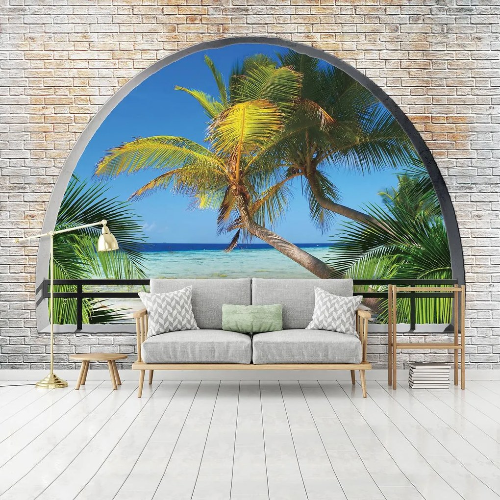 Fototapet - Privire spre palmieri (152,5x104 cm)