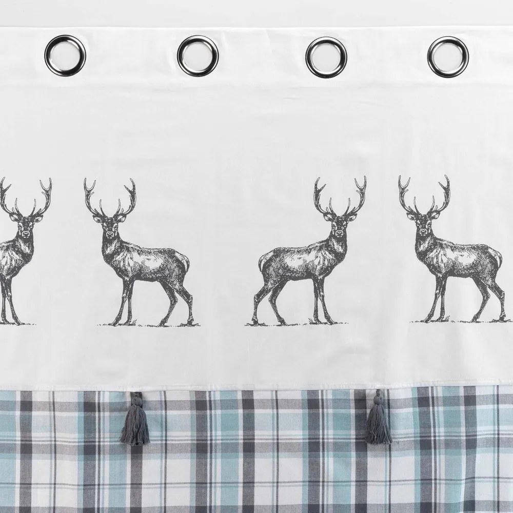 Draperie albă/albastră 140x240 cm Megeve – douceur d'intérieur