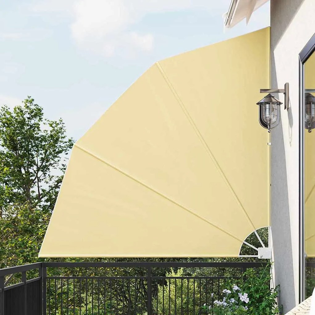 vidaXL Ecran de intimitate pentru balcon Nisipiu 210 x 210 cm țesătură
