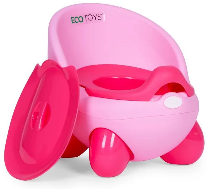 Ghiveci cu inserție detașabilă, picioare anti-alunecare roz