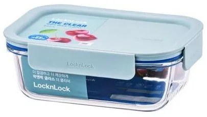 LOCKnLOCK Cutie de sticlă dreptunghiulară CLEAR,630 ml, mentă, 630 ml