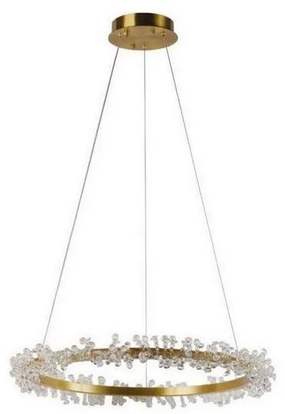 Lustră LED dimabilă pe cablu LED/40W/230V 3000-6500K auriu + telecomandă