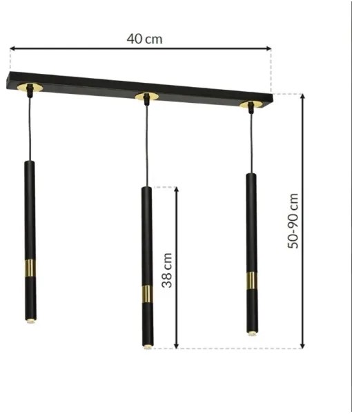 Lustră pe cablu MONZA 3xG9/7W/230V