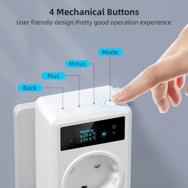 Immax NEO 07811L - Priză inteligentă cu termometru F 3680W Wi-Fi