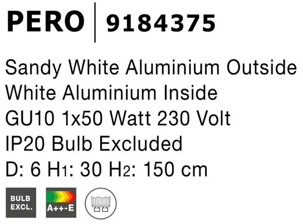 Pendul design modern Pero alb NVL-9184375