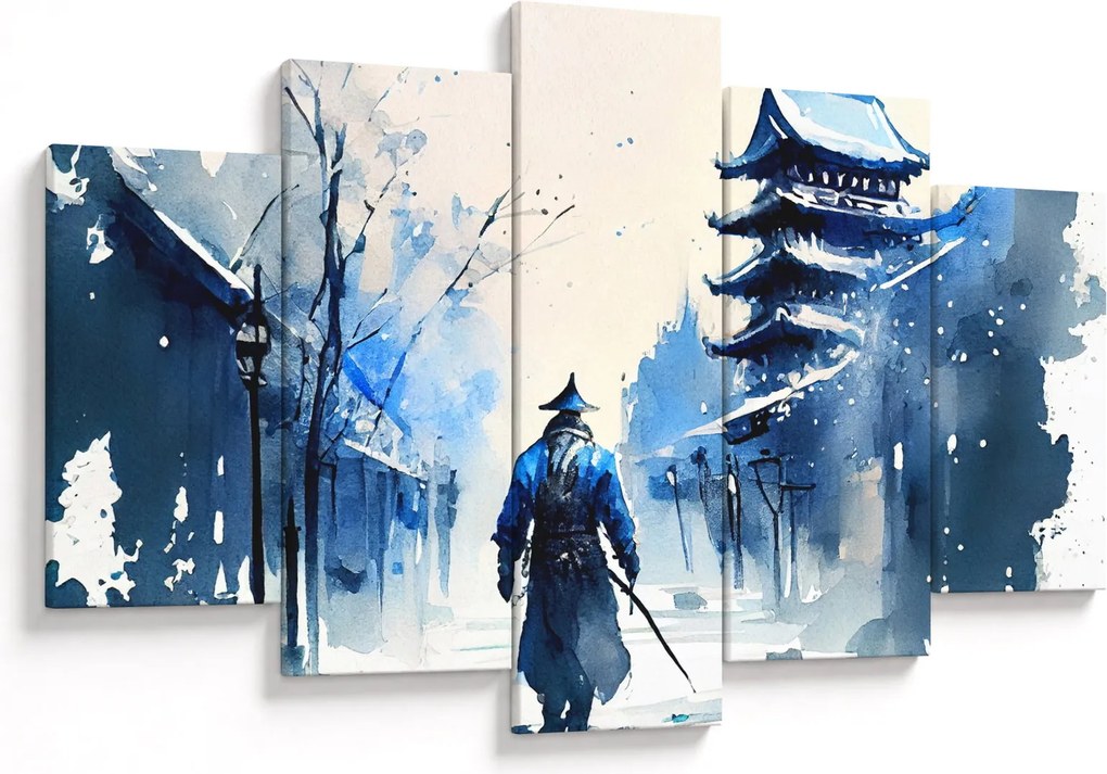 Tablou - Samurai, aquarel (150x105 cm)