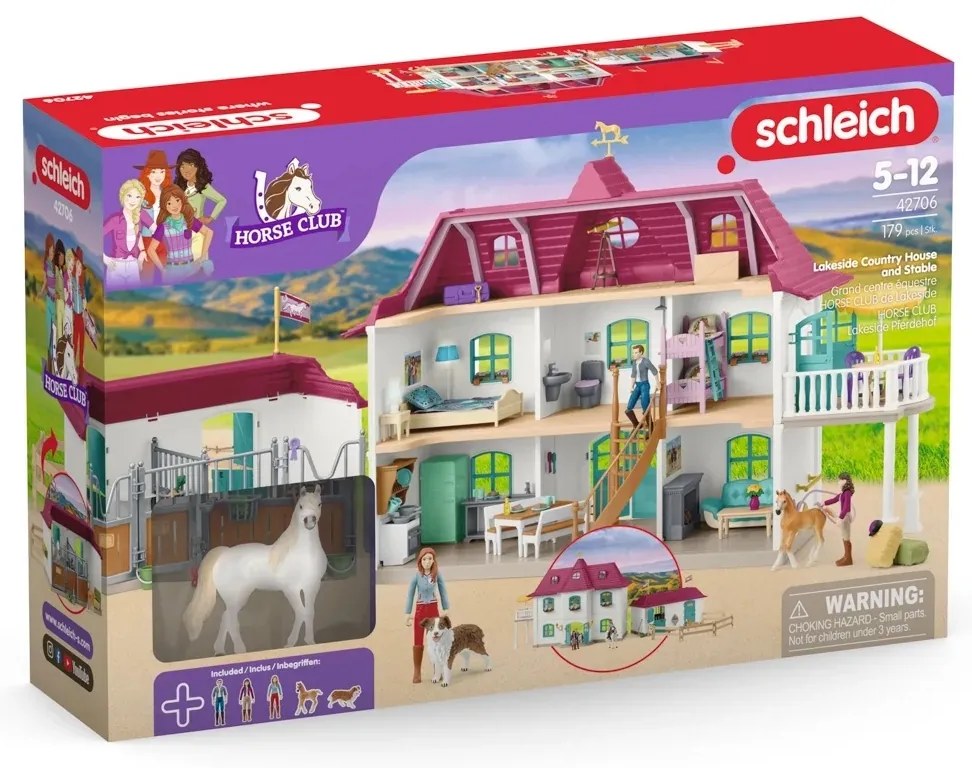 Schleich 42706 Casă de țară și grajd lângă lac
