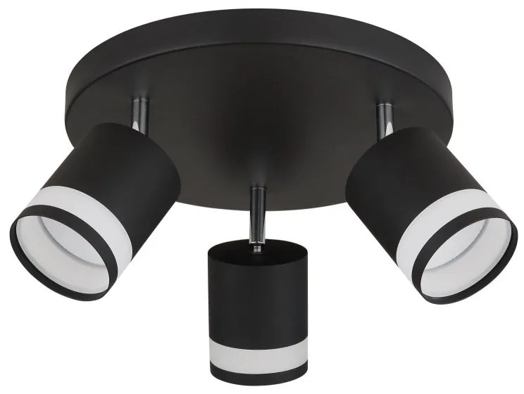 Plafoniera cu 3 Spoturi directionabile metal negru LUCERO
