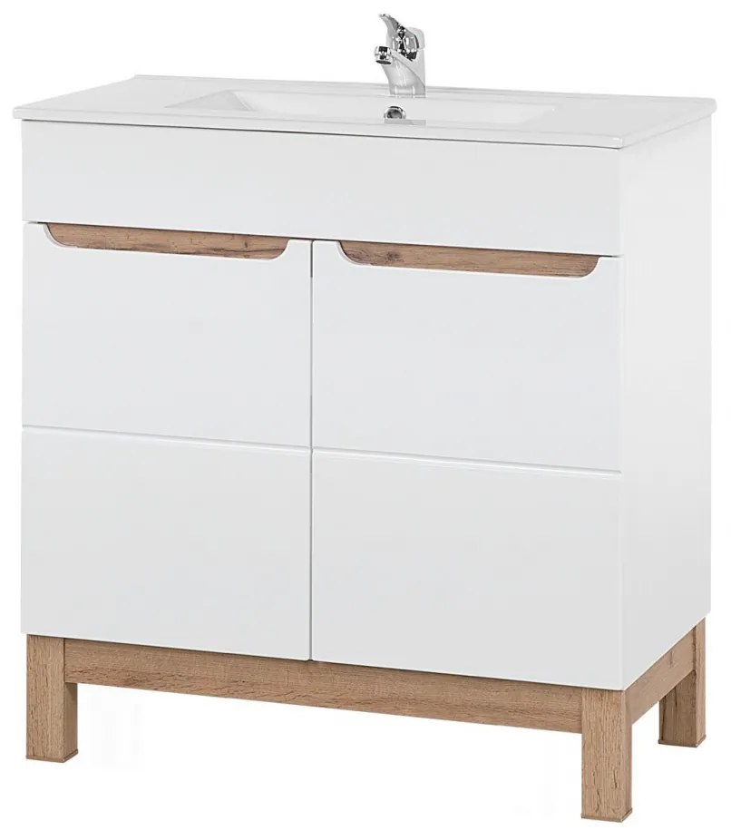 Set Mobilier Baie Bora White 80 cm