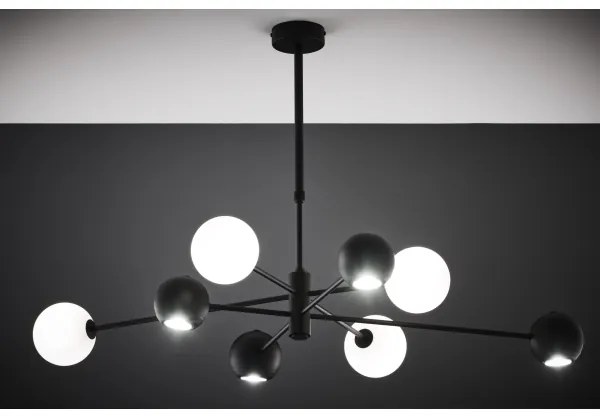 Lustră pe tijă Jupiter 1998 MOKA 4xGU10/10W/230V + 4xG9/10W/230V negru/alb