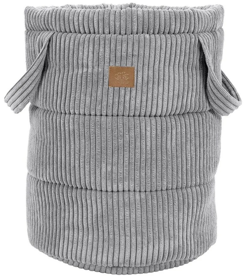 Coș de jucării pentru copii gri din material textil ø 39x50 cm – Meowbaby