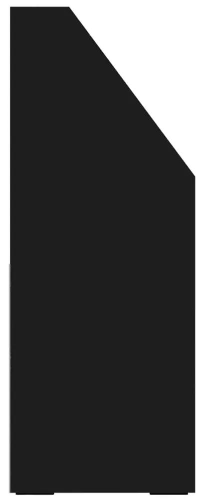 Raft de reviste pentru copii, negru, 71x30x78,5 cm PAL Negru