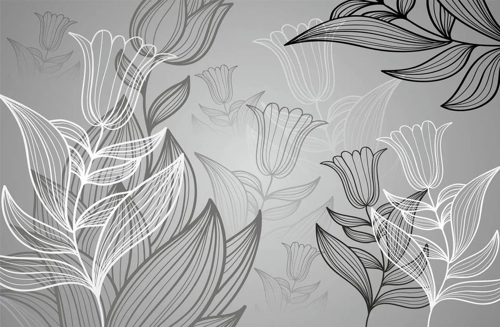 Fototapet - Arta florală - abstract (254x184 cm)