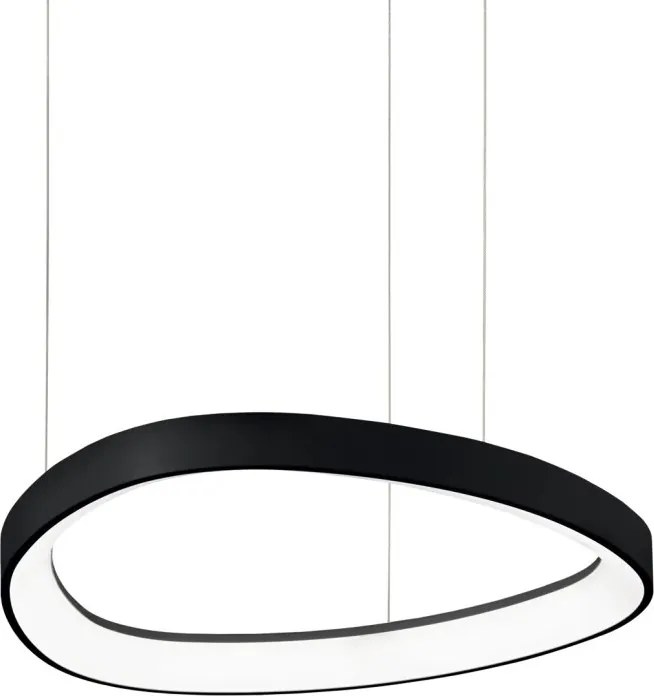 Lustra LED suspendata design circular GEMINI SP D042 ON-OFF NERO 4000K