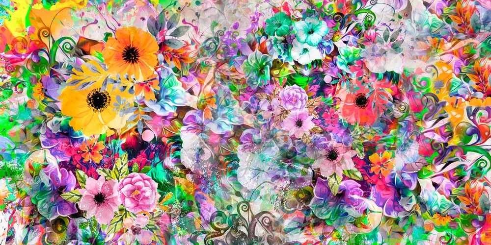 Tablou flori colorate