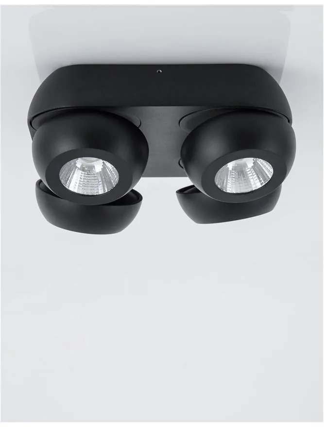 Plafoniera cu 4 spoturi LED directionabile Gon negru NVL-9105103