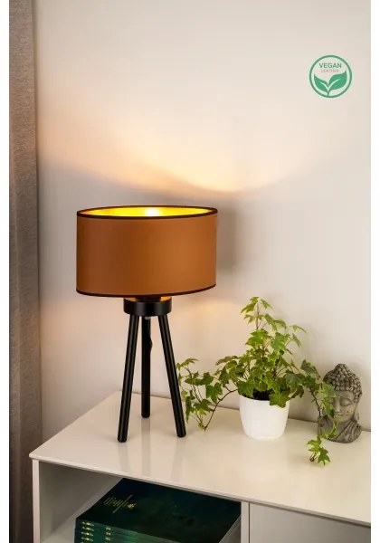Lampă de masă OVAL Duolla VEGAN 1xE27/15W/230V d. 30 cm maro