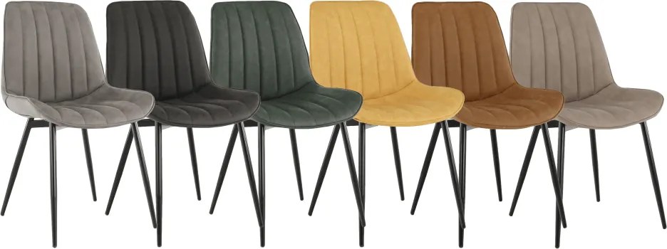 Scaun, piele ecologică gri deschis/negru, HAZAL