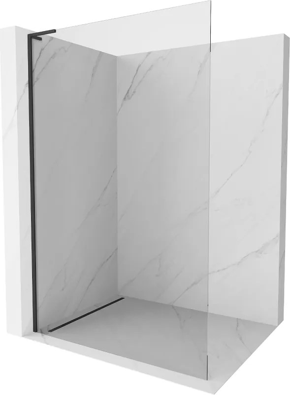 Mexen Kioto L perete de duș walk-in 120 x 200 cm, transparent, negru - 800-120-103-70-00
